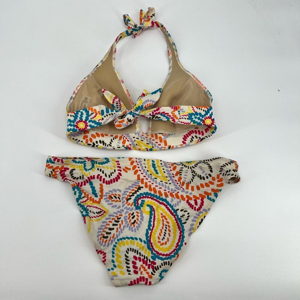Victoria’s Secret Bikini Set Top Triangle Paisley Soft Padded colorful medium - Picture 2 of 7
